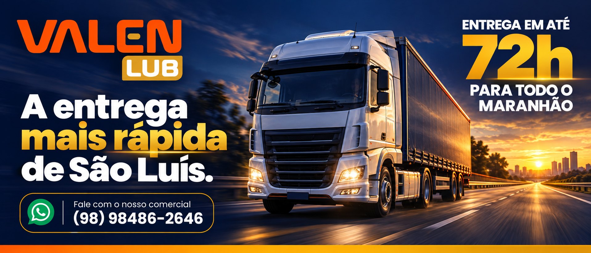 A entrega mais rápida de São Luís. Entrega em até 72h para todo o estado do Maranhão.